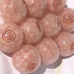 Rose Quartz Orgone Spheres
