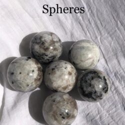 Rainbow Moonstone Spheres